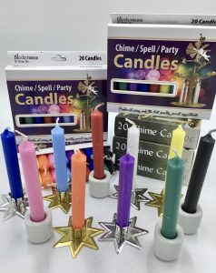 Mixed colors box of 20 mini candles
