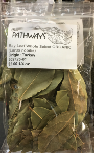 Bay leaf Laurus nobilis