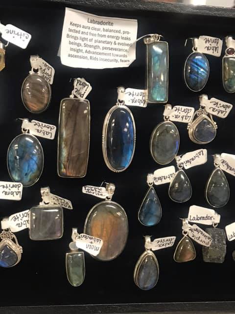 labradorite pendants - helps shield against people who "drain" you