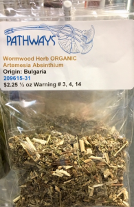 Wormwood herb organic 1/2 oz