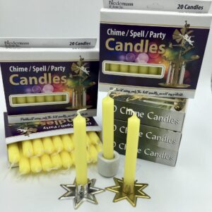 Yellow box of 20 mini candles