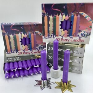 Purple box of 20 mini candles