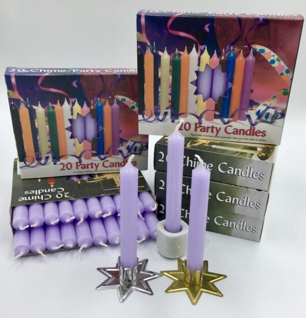 Lavender box of 20 mini candles
