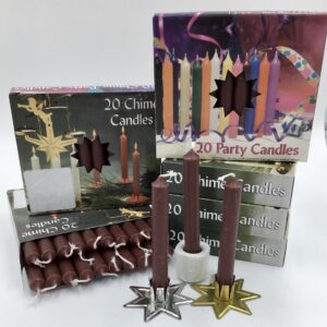 Brown box of 20 mini candles