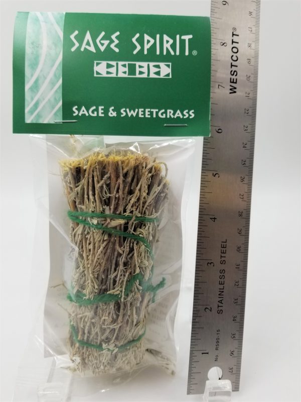 sweetgrass and sage smudge bundle stick small